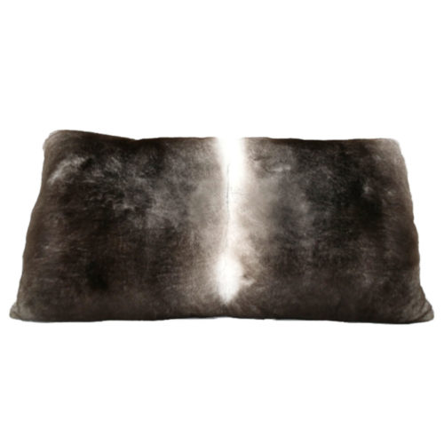 Grey Fur Cushion recto Caresse Orylag