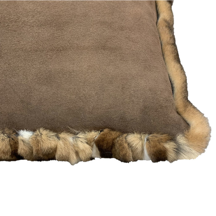 Fur Cushion patchwork gris verso Caresse Orylag