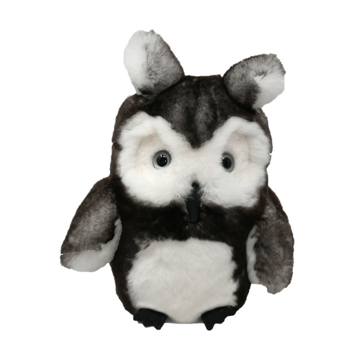 Peluche Hibou gris face Caresse Orylag 1