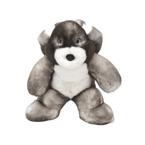Rabbit soft toy gris taille s face Caresse Orylag
