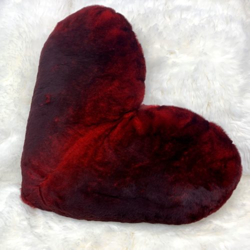 Red Heart Cushion Fur