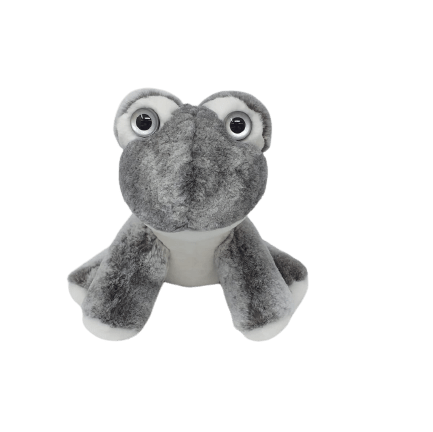 Grey Marble Frog stuffed animal - Shaved Fur